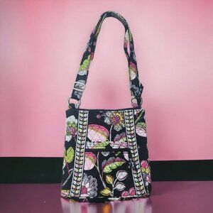 VERA BRADLEY 'Moon Blooms' Hipster Cross-Body Messenger Bag Purse 11262-168 EUC